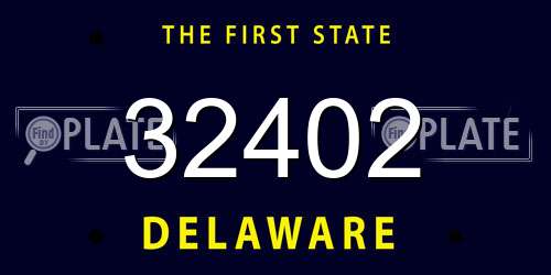 32402 Delaware License Plate