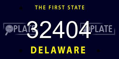 32404 Delaware License Plate