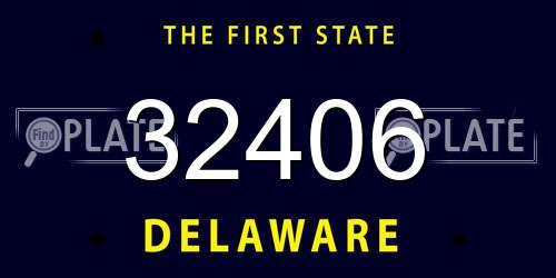 32406 Delaware License Plate