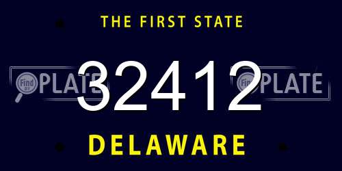 32412 Delaware License Plate