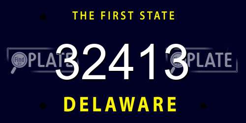 32413 Delaware License Plate