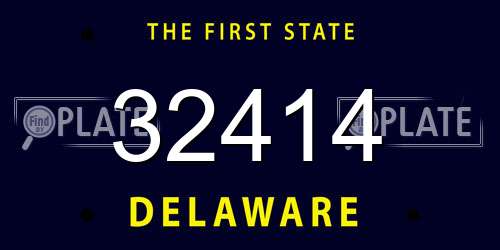 32414 Delaware License Plate