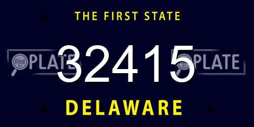 32415 Delaware License Plate