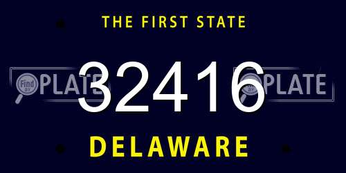 32416 Delaware License Plate