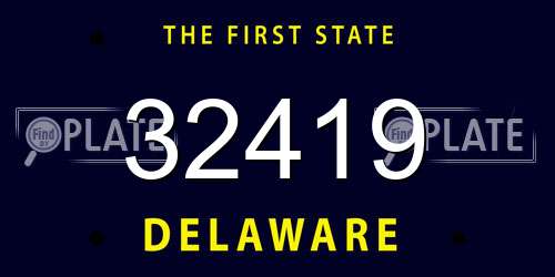 32419 Delaware License Plate