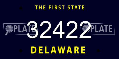 32422 Delaware License Plate