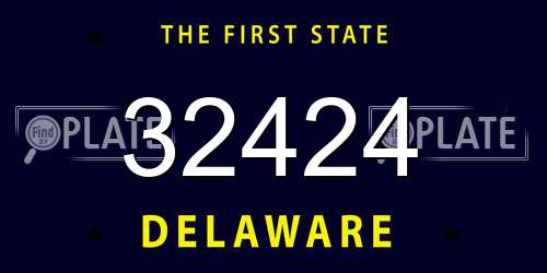 32424 Delaware License Plate