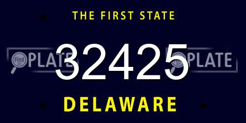 32425 Delaware License Plate