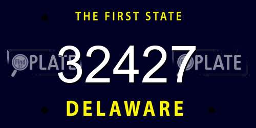 32427 Delaware License Plate
