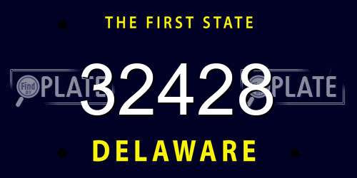 32428 Delaware License Plate