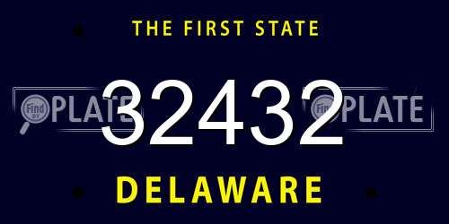 32432 Delaware License Plate