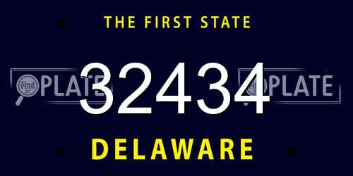 32434 Delaware License Plate