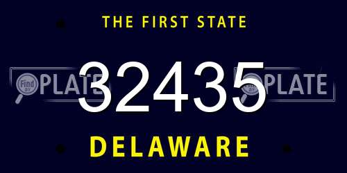 32435 Delaware License Plate