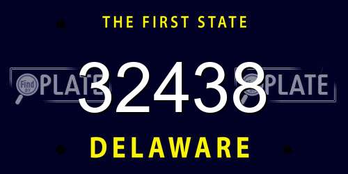 32438 Delaware License Plate