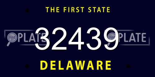 32439 Delaware License Plate