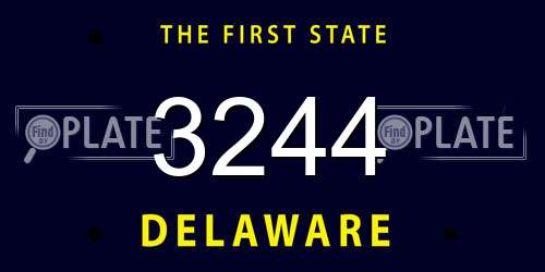 3244 Delaware License Plate