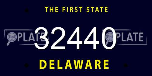 32440 Delaware License Plate