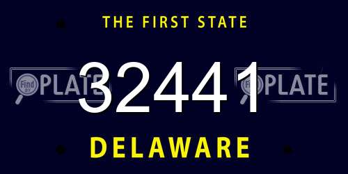 32441 Delaware License Plate