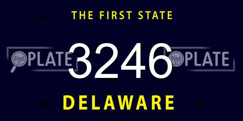 3246 Delaware License Plate