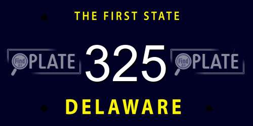 325 Delaware License Plate
