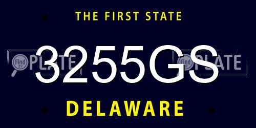 3255GS Delaware License Plate