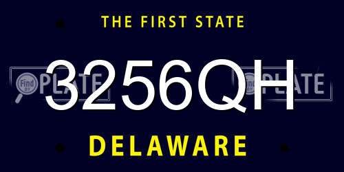 3256QH Delaware License Plate