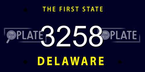 3258 Delaware License Plate