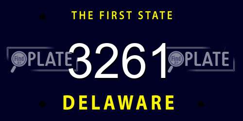 3261 Delaware License Plate