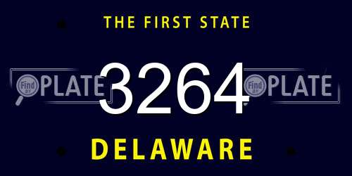 3264 Delaware License Plate