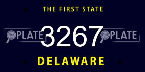 3267 Delaware License Plate