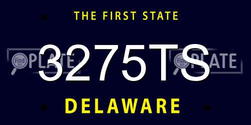 3275TS Delaware License Plate