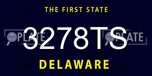 3278TS Delaware License Plate