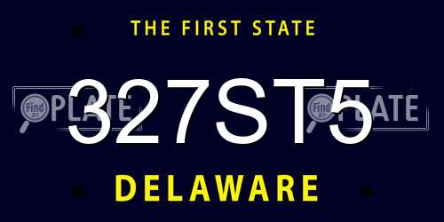 327ST5 Delaware License Plate