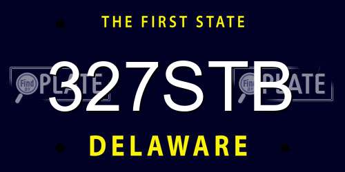 327STB Delaware License Plate