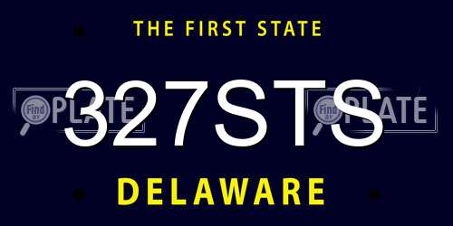 327STS Delaware License Plate