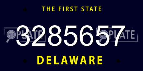 3285657 Delaware License Plate