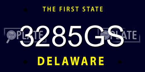 3285GS Delaware License Plate
