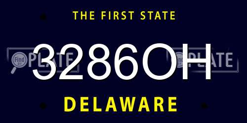 3286OH Delaware License Plate
