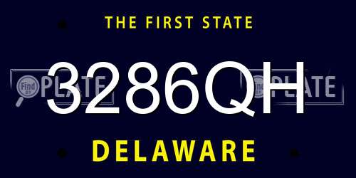 3286QH Delaware License Plate