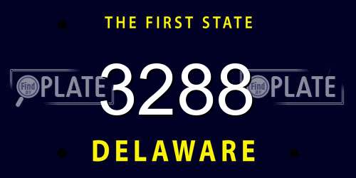 3288 Delaware License Plate