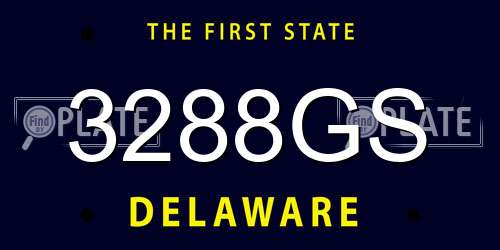 3288GS Delaware License Plate