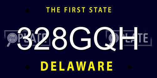 328GQH Delaware License Plate