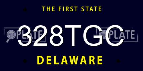 328TGC Delaware License Plate