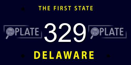 329 Delaware License Plate