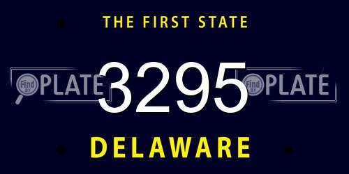 3295 Delaware License Plate
