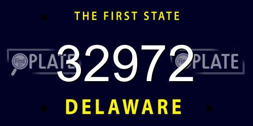 32972 Delaware License Plate