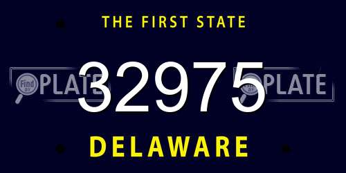 32975 Delaware License Plate