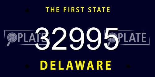 32995 Delaware License Plate