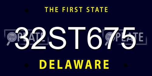 32ST675 Delaware License Plate