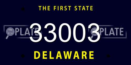 33003 Delaware License Plate